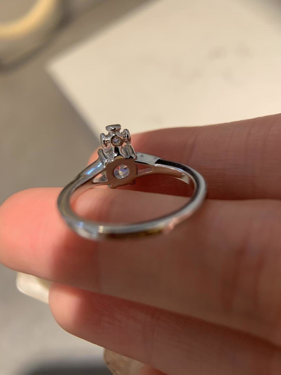 Vivienne Westwood Silver Ring with Crystal Stone